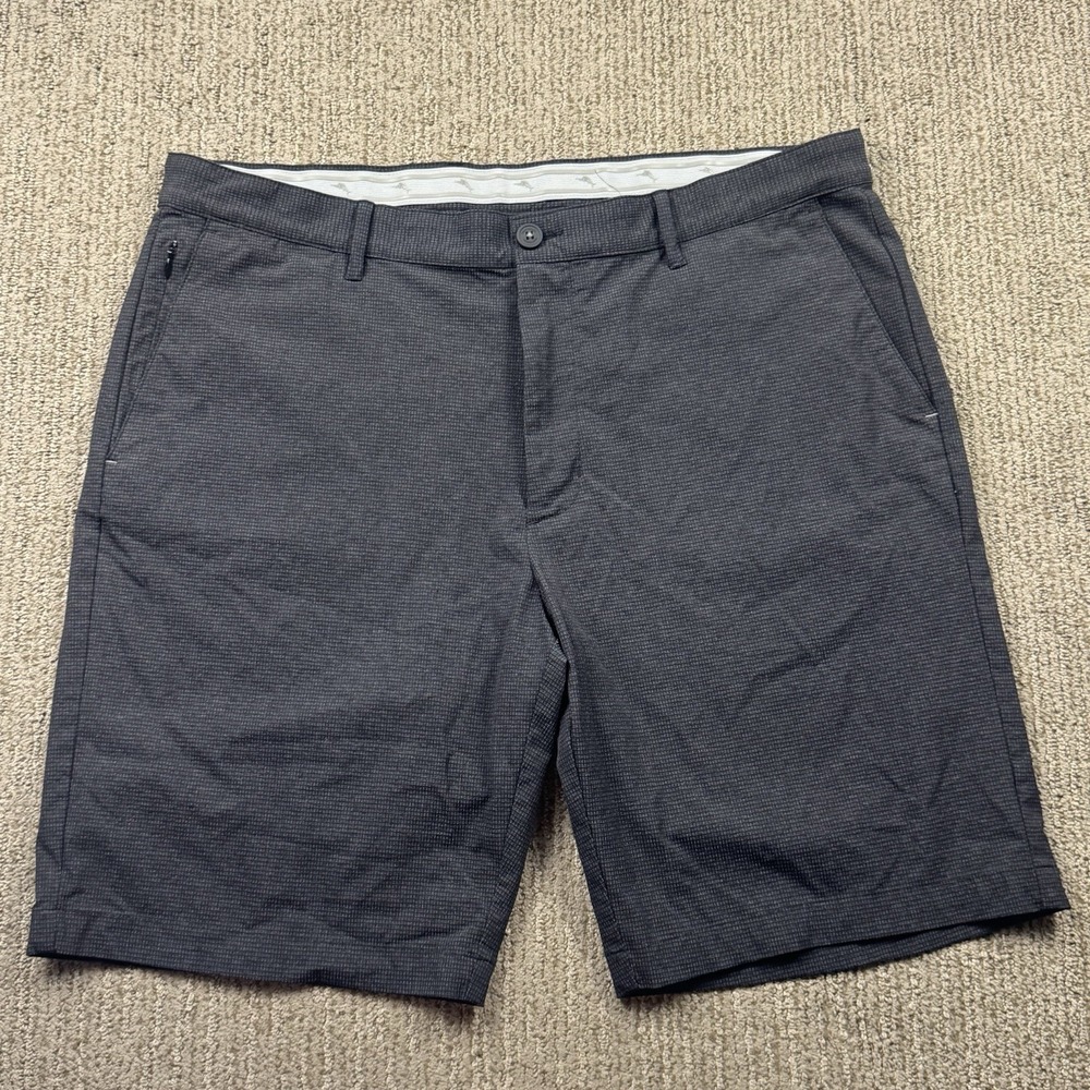 Tommy Bahama Mens 38 Chip Shot IslandZone Chino Shorts 9" Inseam Dark Grey
